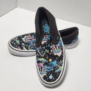 Vans Glow In The Dark Classic Slip On Shoes Sneakers 7.5W 6M Grunge